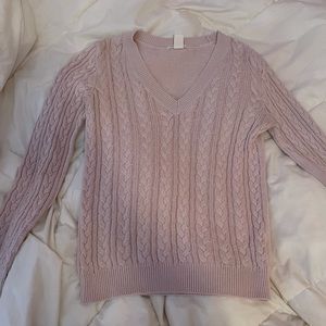 h&m light pink sweater